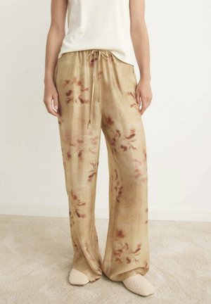 LEAF-PRINT  - Trousers - sand