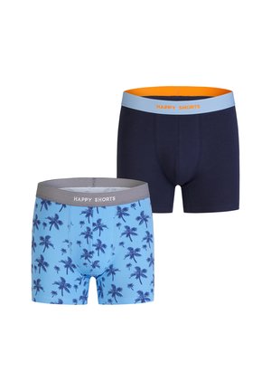 Happy Shorts 2 PACK - Kurze Boxershorts - palm print navy