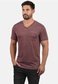 Solid SDTHEON - T-shirts basic - wine red