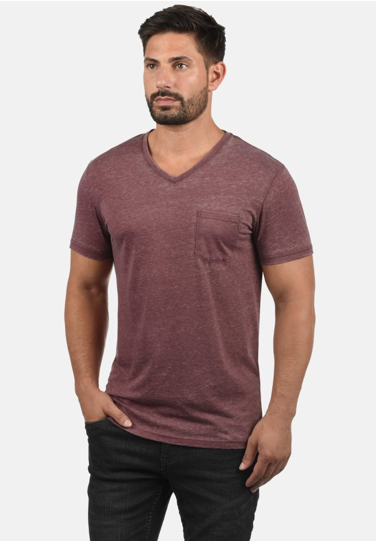 Solid SDTHEON - T-shirts basic - wine red