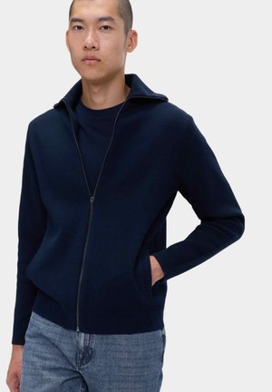 FUNNEL NECK ZIP UP - Kardigan - dark navy