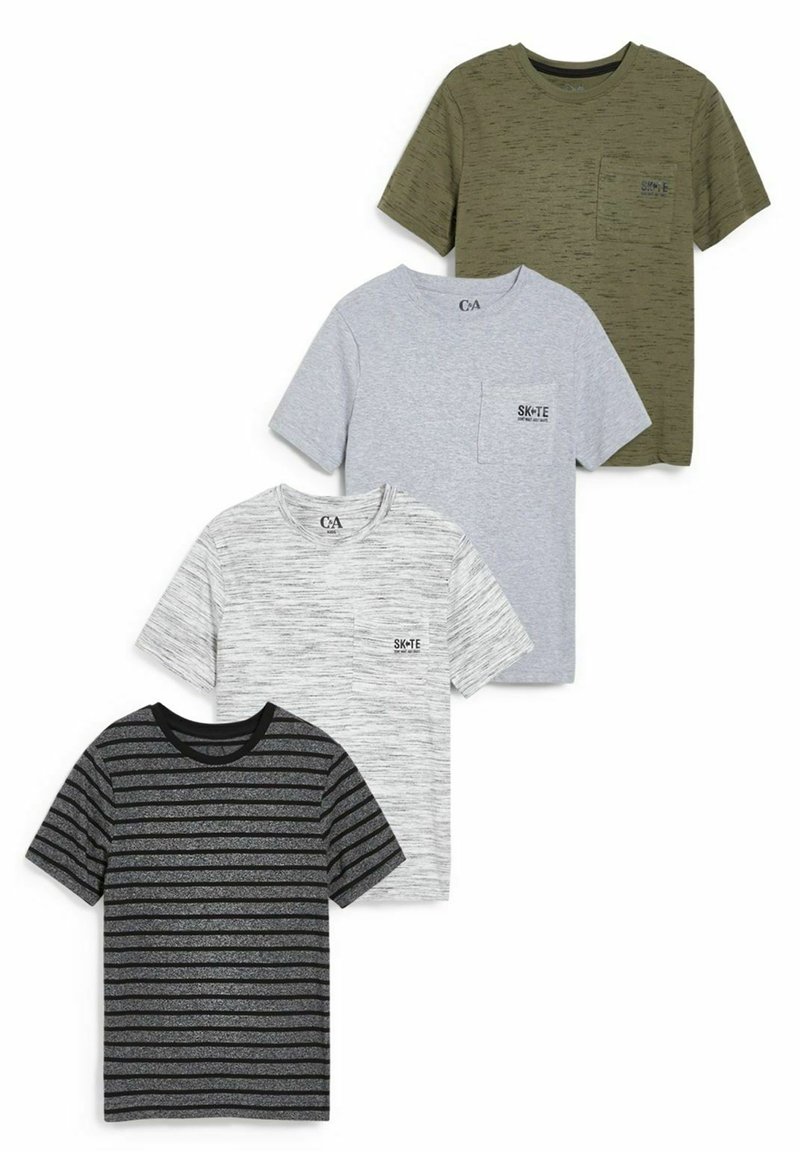Kinder T-Shirts | C&A 4 PACK T-Shirt print brown green/grün - ZW94945 Kinder T-Shirts | C&A 4 PACK T-Shirt print brown green/grün - ZW94945