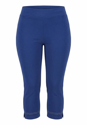 Angel of Style, CAPRI LEGGINGS, SLIM FIT, DECORATIVE STUDS ON THE HEM - Leggings - dark blue