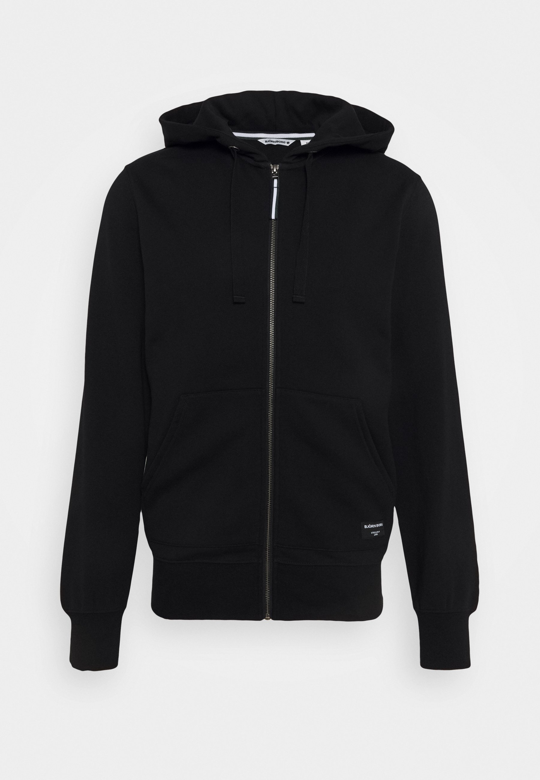 Björn Borg CENTRE ZIP HOOD - Zip-up sweatshirt - black beauty/black -  Zalando.co.uk