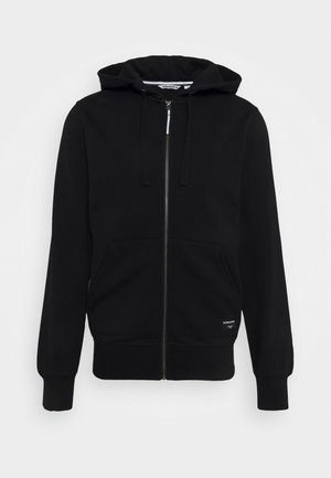 Björn Borg CENTRE ZIP HOODIE - Fleecejas - black beauty