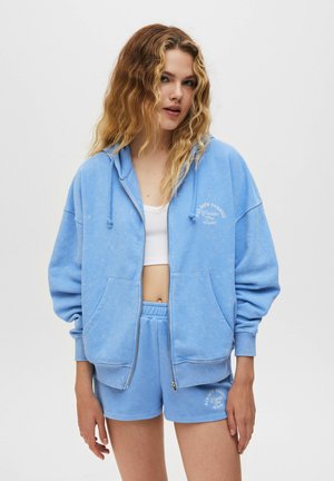 Felpa con zip - blue denim
