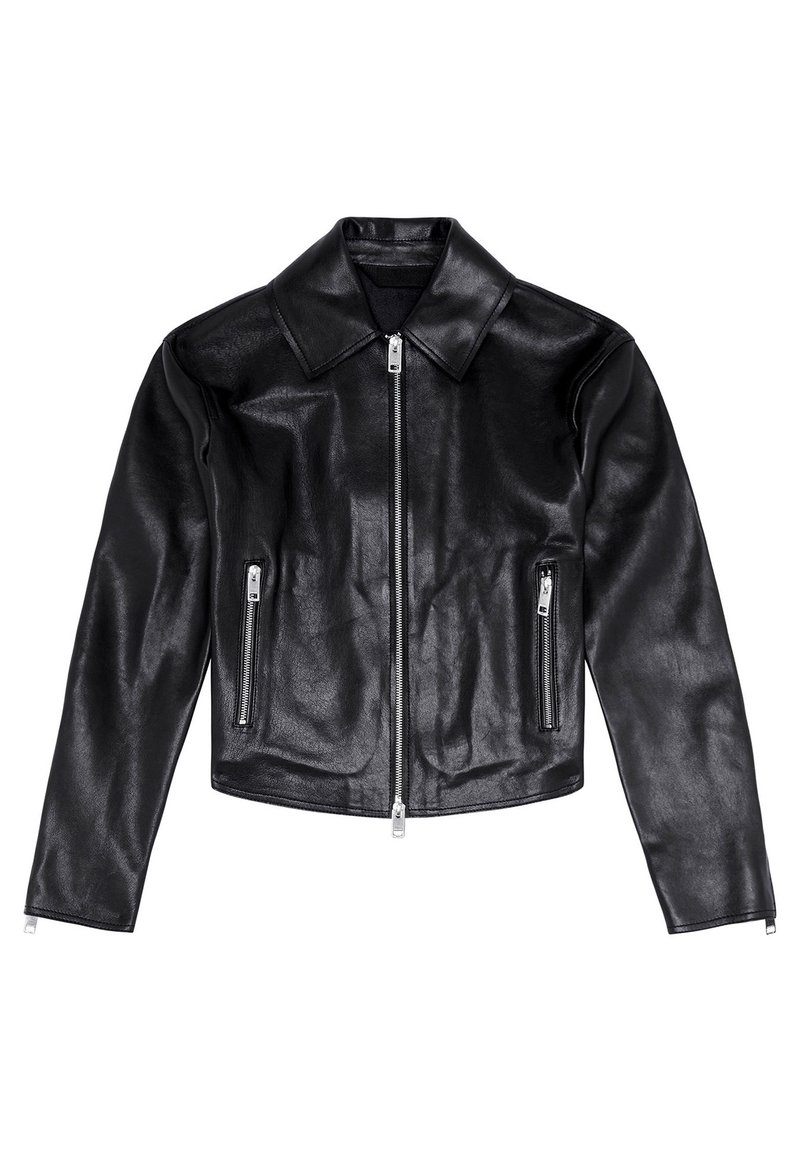 Diesel Leren jas zwart