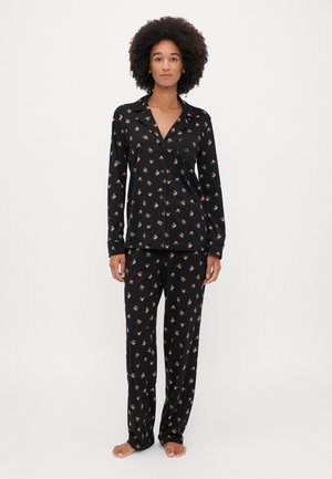 NOTCH COLLAR PAJAMA - Set lenjerie de noapte - black