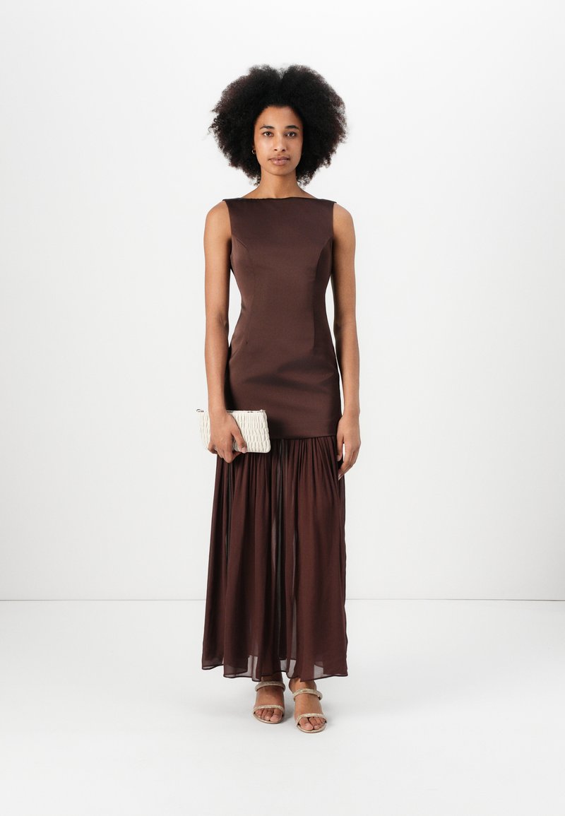 Malina KARLA DROPPED WAIST MAXI DRESS - Occasion wear - chocolate/brown - Zalando Malina KARLA DROPPED WAIST MAXI DRESS - Occasion wear - chocolate/brown - Zalando