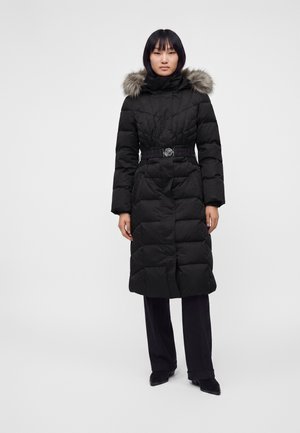 Guess, NEW MARINA LONG - Пухено палто - jet black