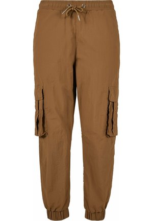 HIGH WAIST CRINKLE - Cargo trousers - midground