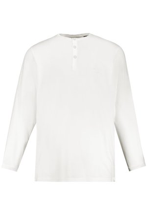 JP1880, LONG SLEEVE HENLEY - Langarmshirt - snow white