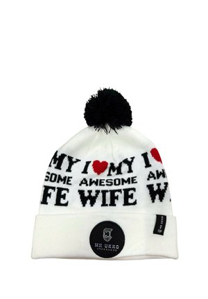 I LOVE MY AWESOME WIFE - Gorro - white