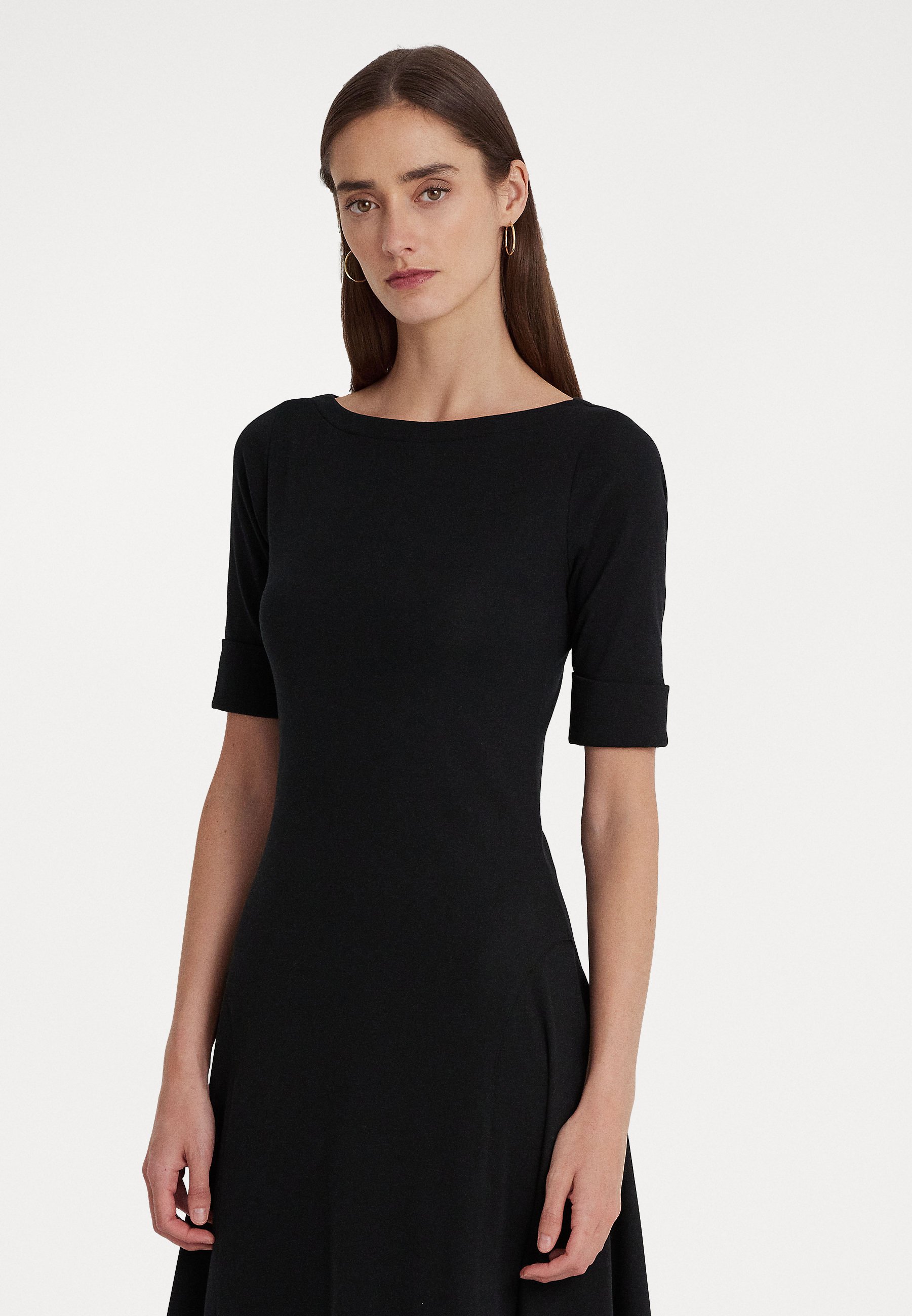 Lauren Ralph Lauren STRETCH COTTON MIDI DRESS 