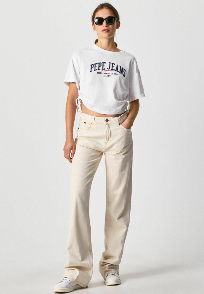 Damen T-Shirts | Pepe Jeans CARA T-Shirt print blanco/weiß - AS95697 Damen T-Shirts | Pepe Jeans CARA T-Shirt print blanco/weiß - AS95697