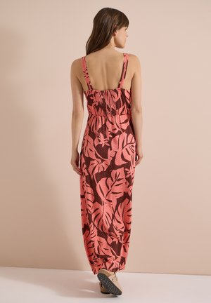 Cecil, MAXI DRESS WITH V-NECK AND PRINT - Maxikjoler - coral