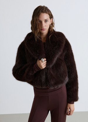 Calliope, CAPOSPALLA TINTA UNITA - Winter jacket - cioccolato