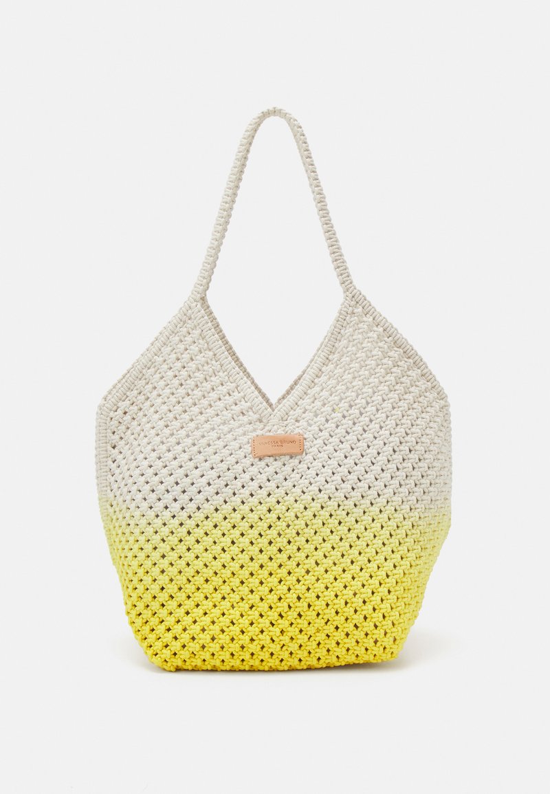 Vanessa Bruno PANIER - Cabas - blanc/jaune fluo/beige - ZALANDO.FR