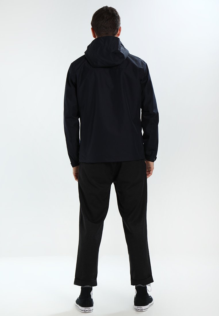 black hard shell jacket