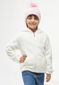 Terranova ZIPPED HOODIE - Giacca in pile - bianco lana