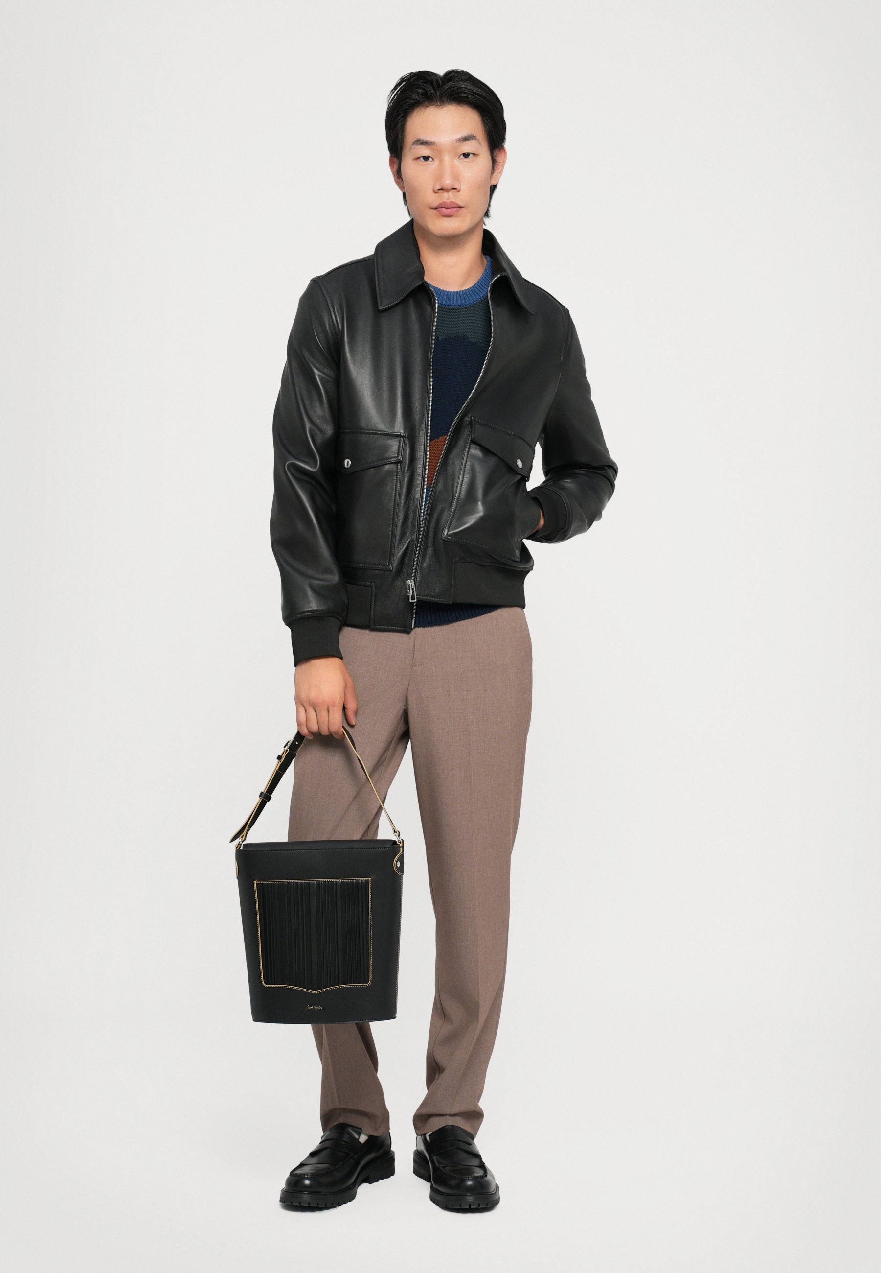 ジャケット・アウター PaulSmith leather grunge leather blouson PAUL SMITH Leather Blouson Jacket for Men | MR PORTER