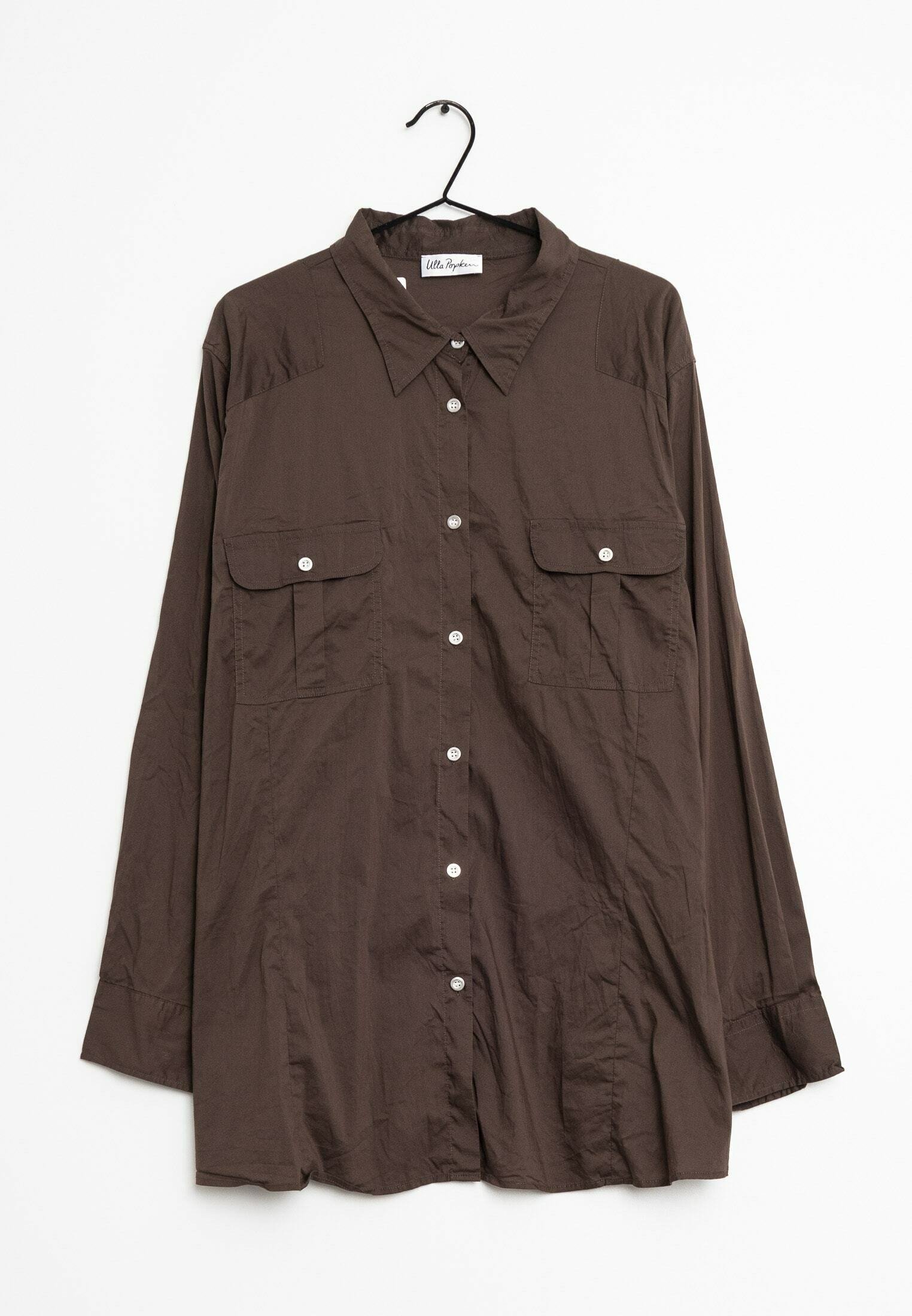 Ulla Popken Overhemdblouse - brown/bruin - (Pre-owned) - Zalando.nl