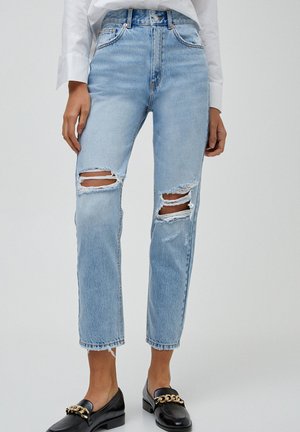 MOM - Jeans baggy - mottled light blue