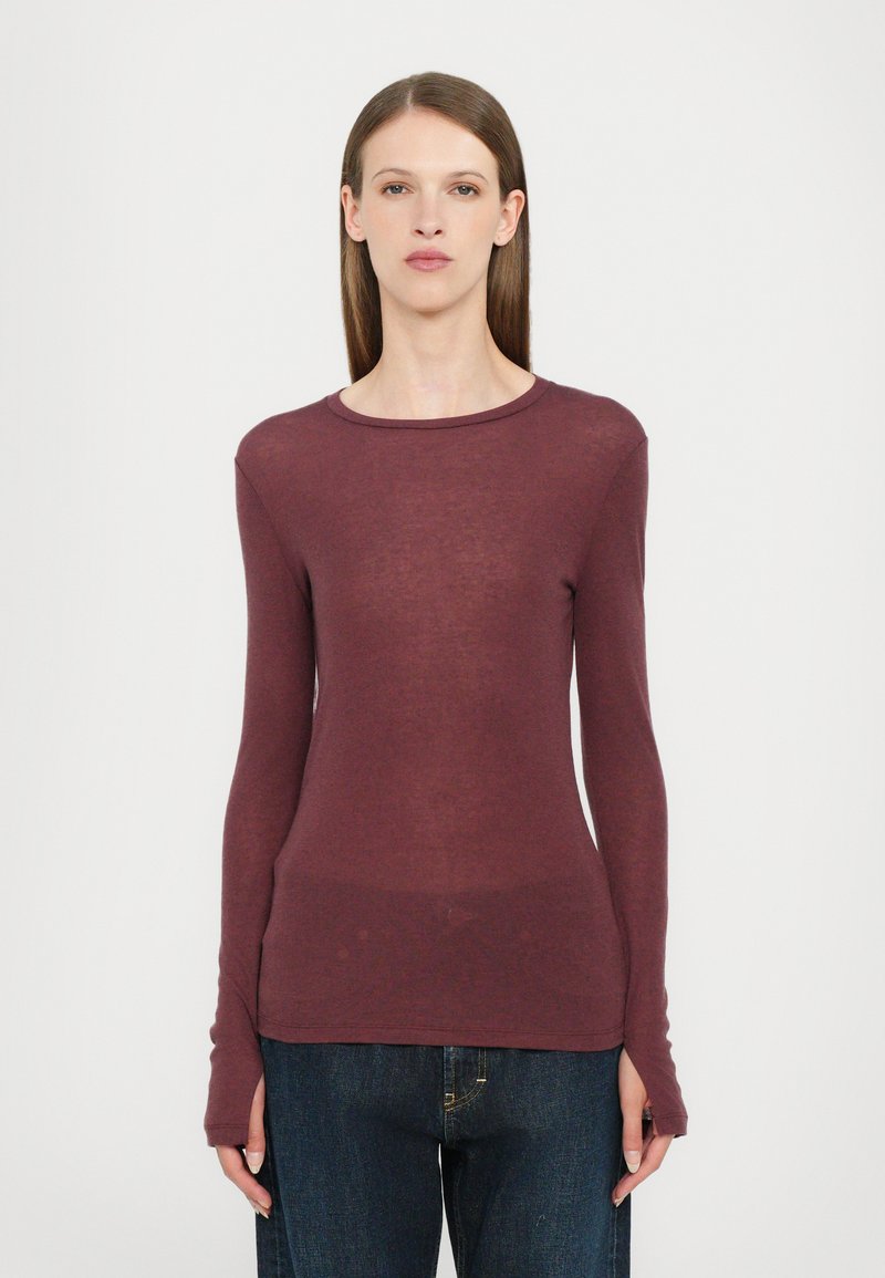 CLOSED LONGSLEEVE - Top s dlhým rukávom - dark raisin red