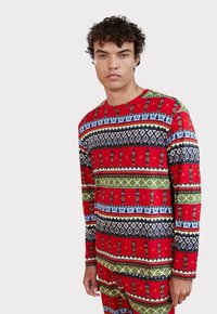 Chelsea Peers FAIR ISLE NUTCRACKER  SET - Pigiama - red