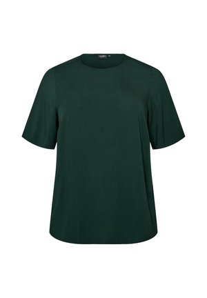 Zizzi, FLASH - BLUSE MIT KURZEN ÄRMELN UND RUNDHALSAUSSCHNITT - Μπλούζα - grün