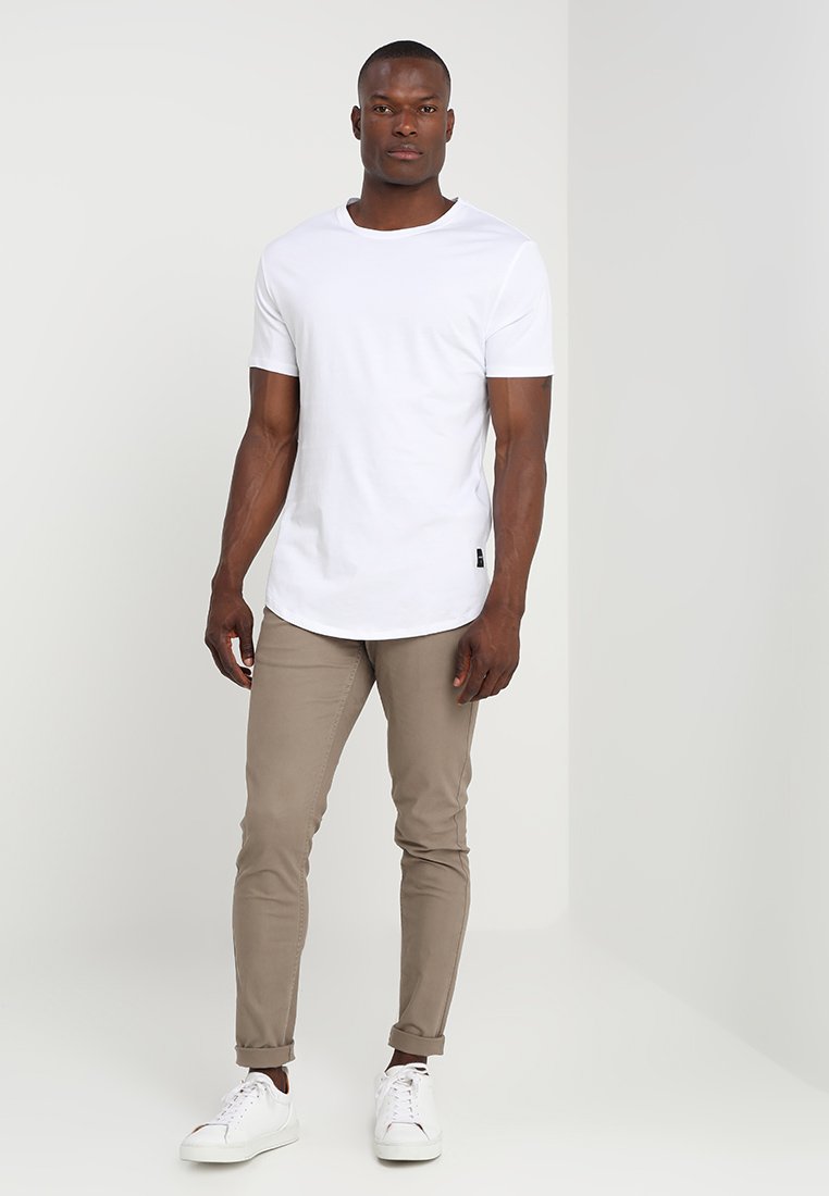 Only & Sons ONSMATT LONGY TEE 7 PACK - T-shirt básica - white/black/light grey melange