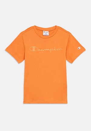 ICONS TONAL CREW NECK WITH LARGE LOGO - Tricou cu imprimeu - orange
