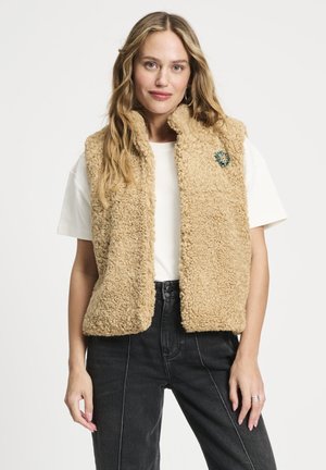 POM Amsterdam, GILET - TEDDY LOVE VINTAGE BROWN - Bodywarmer - brown