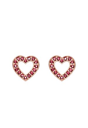THOMAS SABO HERZEN KLEIN - Ohrringe - rosegold-coloured/red