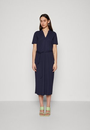 VMJENNY CALF DRESS - Žerzejové šaty - navy