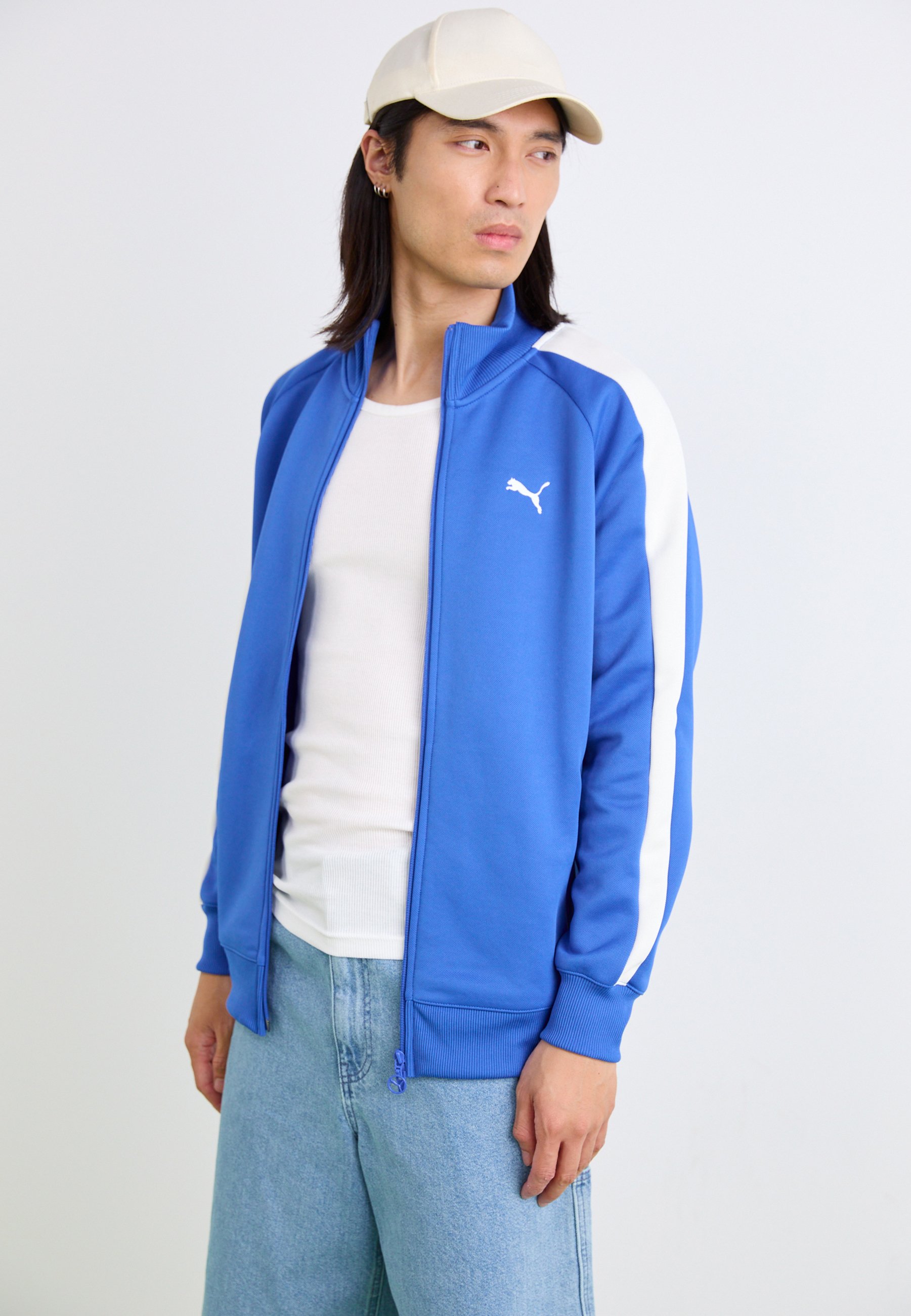 Puma T7 ALWAYS ON TRACK JACKET - Trainingsvest - mountain blue/wit -  Zalando.nl