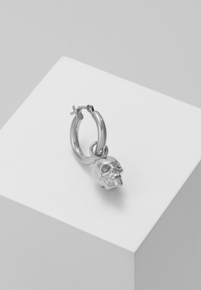 ATTICUS SKULL HOOP EARRING - Orecchini - silver-coloured