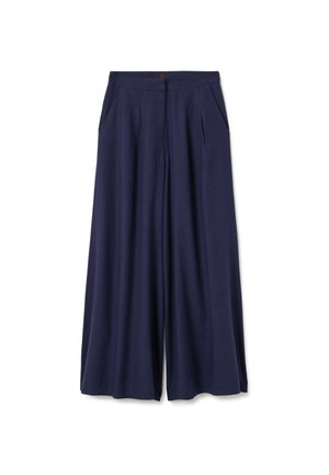 Stefanel WIDE-LEG PALAZZO - Stoffhose - navy blue