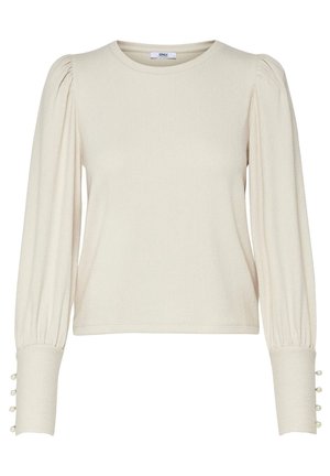Langærmet T-shirt - beige
