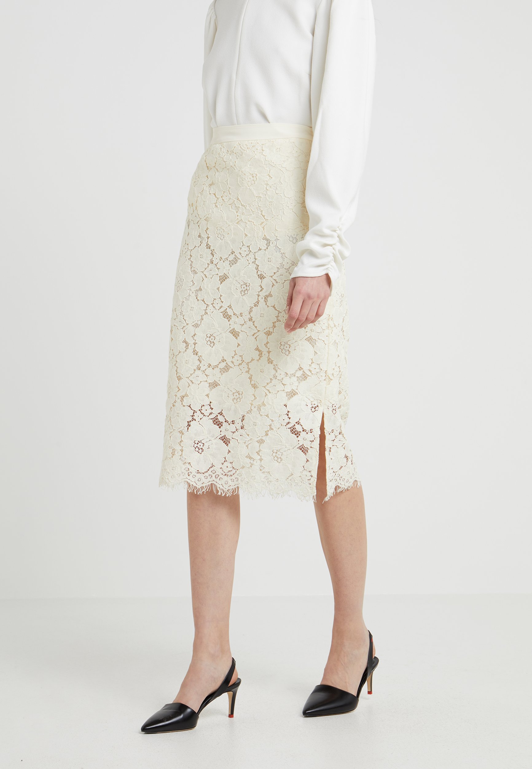 TWINSET GONNA LONGUETTE IN MACRAME Kokerrok neve TWINSET GONNA LONGUETTE Kokerrok nero Zalando.nl