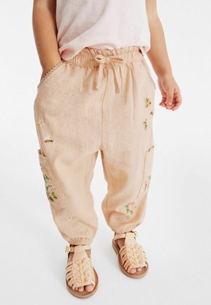 BLEND EMBROIDERED  - Tracksuit bottoms - beige