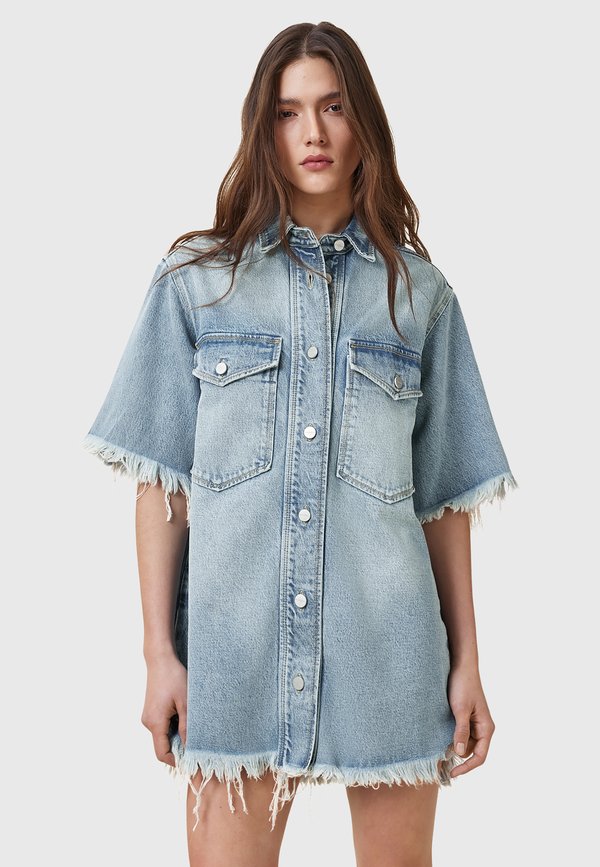 DRESS - Denim dress - light indigo