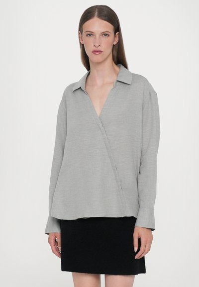 CLOSED ASYMMETRIC SHIRT - Paitapusero - light grey
