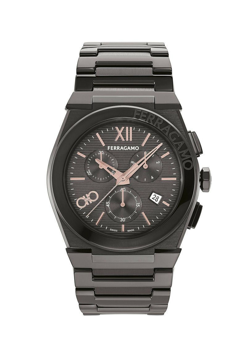 FERRAGAMO - VEGA - Chronograph watch - gunmetal, Enlarge