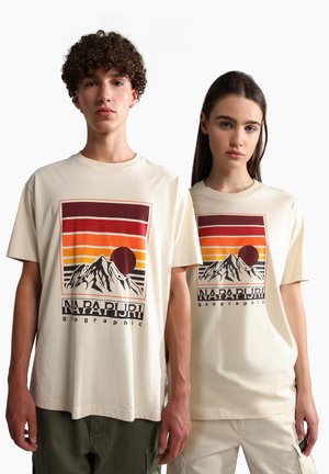 S HILL - Print T-shirt - whitecap gray