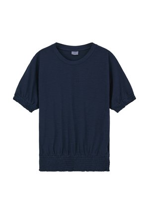 s.Oliver, MIT SMOK-PARTIEN - T-Shirt basic - navy