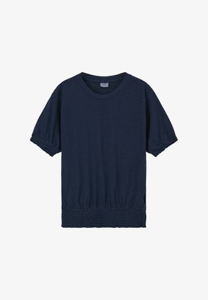 s.Oliver, MIT SMOK-PARTIEN - T-shirt basic - navy