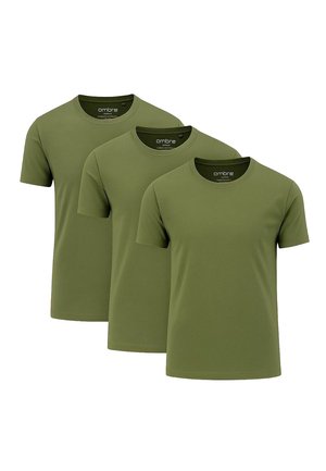 SET OF 3  - T-shirt - bas - khaki khaki khaki