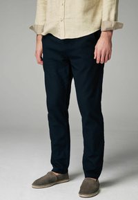 Next SLIM FIT LINEN ELASTICATED DRAWSTRING - Broek - black