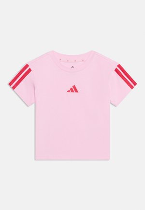 adidas Performance, JUNIOR GIRL STRIPES TEE UNISEX - Sports T-shirts - pink